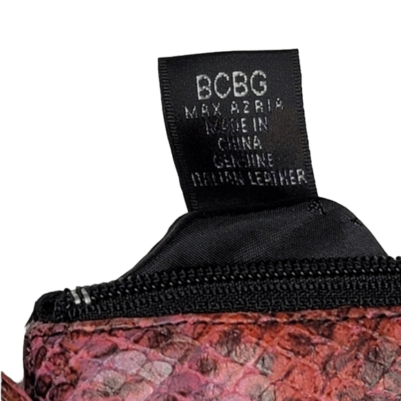 BCBG MAXAZRIA y2k snake animal print leather handbag - Picture 7 of 7